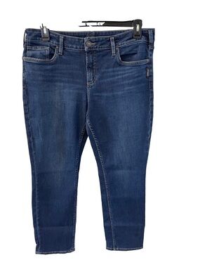 Silver Jeans Women’s Elyse Straight Mid Rise Classic Jeans Cotton Blend Sz 34/29